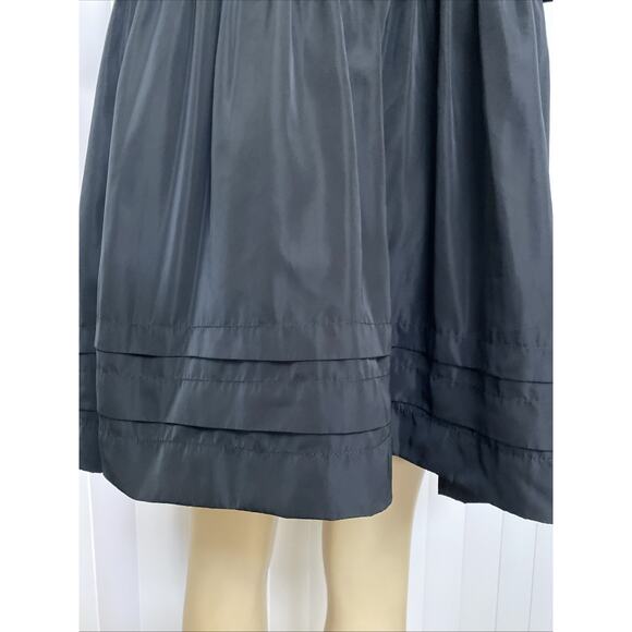 CECILIE BAHNSEN Black Wrap Dress Short Sleeve Ruffled V neck Mini XS S - Picture 7 of 10